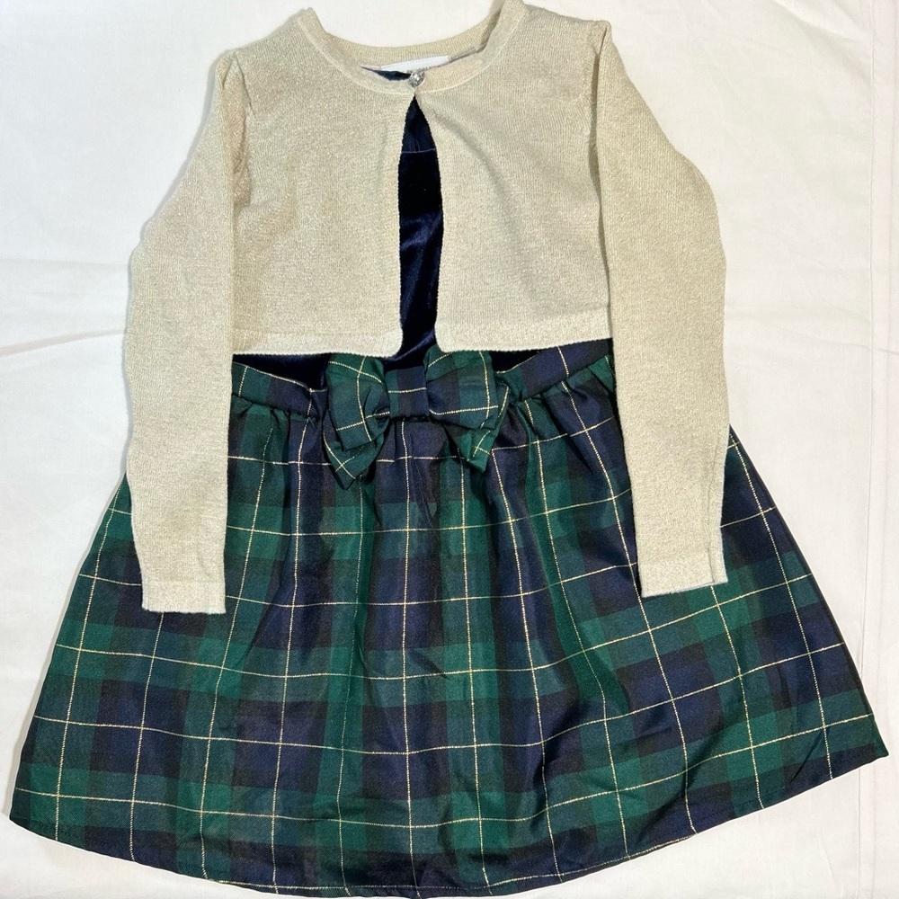 The Children’s Place
Toddler Girls 4T Plaid Velour Knit To Woven Dress Pre-owned